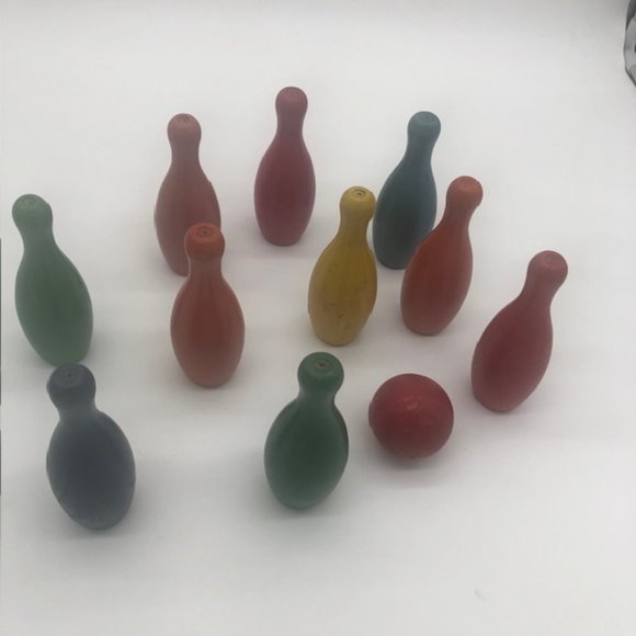 Games Vintage C 195s Wooden Ten Pin Bowling Set Poshmark